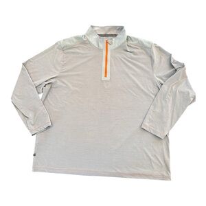 TOMMY BAHAMA ISLAND ZONE
GRAY SPORT ON DECK HALF ZIP PULLOVER Orange Stitching